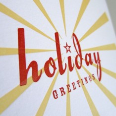 Holiday card front close-up